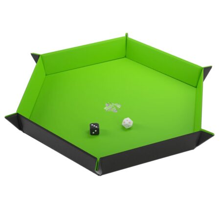 ACC BANDEJA DE DADOS: MAGNETIC DICE TRAY HEXAGONAL BLACK/GREEN