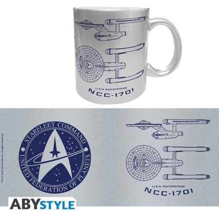 MER TAZA: STAR TREK ENTERPRISE 320ML PLATEADO