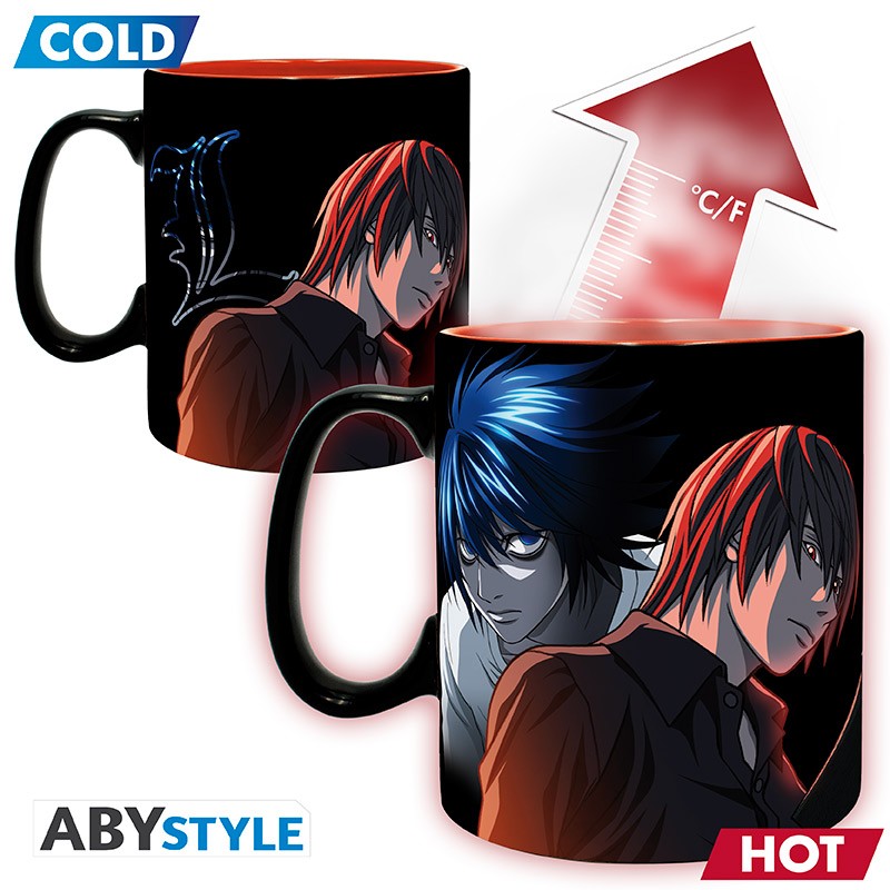 03C1518A-DA77-4BA4-9CC6-5FBDE5472BF4-30002176.jpg MER TAZA: DEATH NOTE HEAT CHANGE 460ML KIRA & RYUK