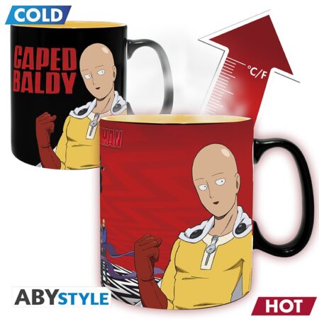 MER TAZA: ONE PUNCH MAN HEAT CHANGE 460ML SAITAMA & GAROU