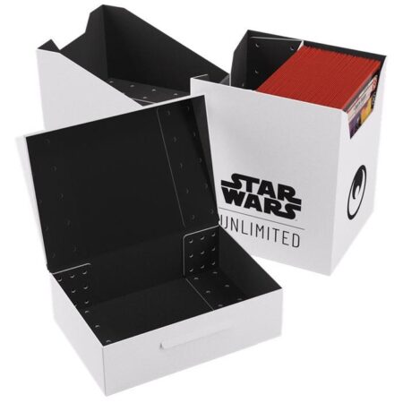 ACC DECK BOX STAR WARS UNLIMITED SOFT CRATE WHITE/BLACK
