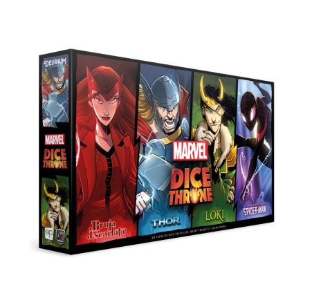 JGM MARVEL DICE THRONE: BRUJA ESCARLATA, THOR, LOKI, SPIDER-MAN