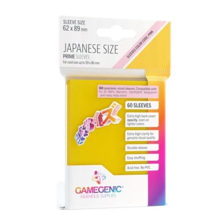 ACC FUNDAS GAMEGENIC: PRIME JAPANESE SLEEVES YELLOW 62X89MM