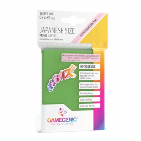ACC FUNDAS GAMEGENIC: PRIME JAPANESE SLEEVES GREEN 62X89MM