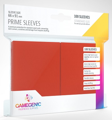 ACC FUNDAS GAMEGENIC PRIME SLEEVES RED