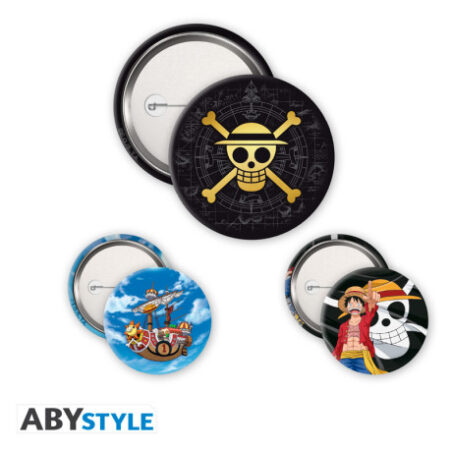 MER PIN: ONE PIECE SKULL Y LUFFY