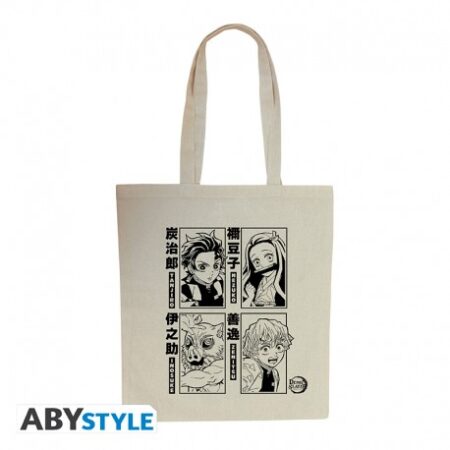 MER TOTE BAG: DEAMON SLAYER - TANJIRO, NEZUKO, ZENITSU Y INOSUKE S2