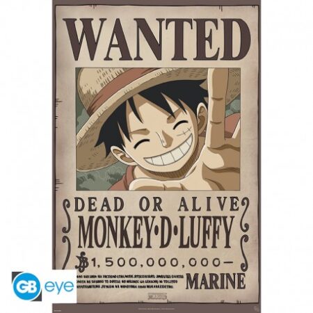 MER POSTER: ONE PIECE WANTED LUFFY NEW 2 91.5X61