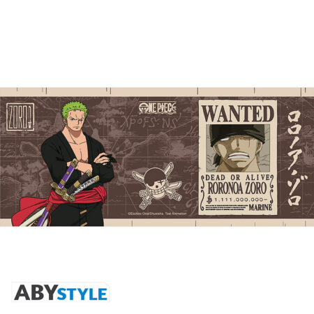MER TAZA: ONE PIECE - ZORO WANTED 460 ML