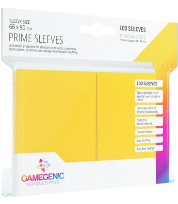 ACC GAMEGENIC PACK MATTE PRIME SLEEVES YELLOW (100)