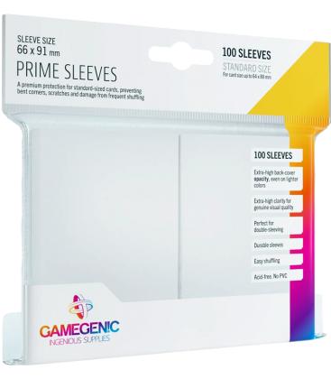 ACC GAMEGENIC PACK MATTE PRIME SLEEVES WHITE 100UND