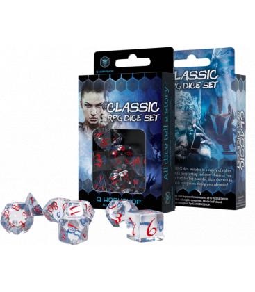 ACC DADOS Q-WORKSHOP: CLASSIC RPG TRANSPARENTE & ROJOS