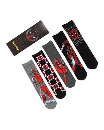 MER CALCETINES: MARVEL PACK DE 5 PARES DEADPOOL L-XL