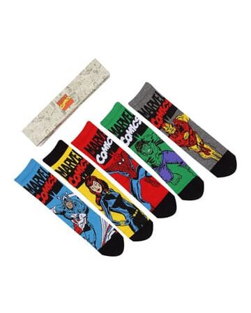 MER CALCETINES: MARVEL PACK DE 5 PARES AVENGERS L-XL
