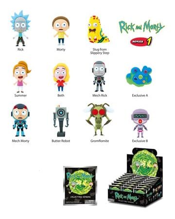 MER COLGANTES: RICK AND MORTY PVC 3D SERIES 1