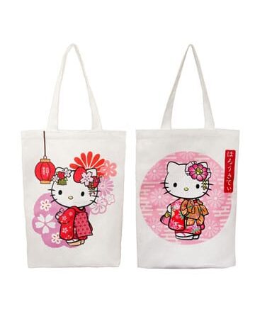 MER TOTE BAG: SANRIO HELLO KITTY KIMONO