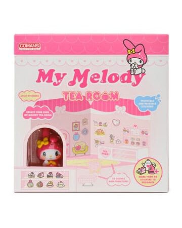 MER PEGATINAS: HELLO KITTY MINIFIGURA CASA DE PEGATINAS MY MELODY TEA ROOM