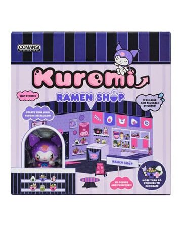 MER PEGATINAS: HELLO KITTY MINIFIGURA CASA DE PEGATINAS KUROMI RAMEN SHOP