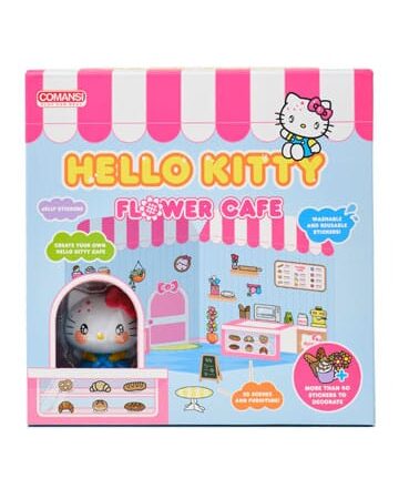 MER PEGATINAS: HELLO KITTY MINIFIGURA CASA DE PEGATINAS FLOWER CAFE